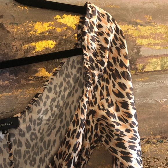 LAST CHANCE!! NWOT Majorelle Melrose Mini Wrap Dress in Leopard - Picture 8 of 8